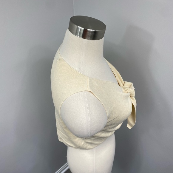 Shein Yellow Tie Crop Top - Picture 6 of 14